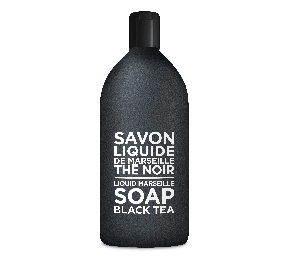 Savon Liquide de Marsille Tè Noir Ricarica 1Lt - Compagnie de Provance
